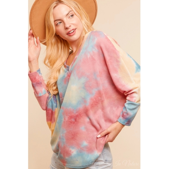 Thermal Dolman Tie Dye Top - Picture 8 of 8